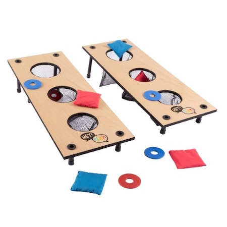 Toy Time 2-in-1 Washer Pitch and Beanbag Toss Set for Indoor or Outdoor Party Games, Kids and Adults 120801XAH